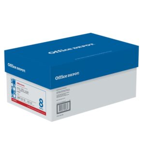 Office Depot(R) Brand Multiuse Paper, Letter Size Paper, 94 (U.S.) Brightness, 20 Lb, White, 500 Sheets Per Ream, Case Of 8 Reams