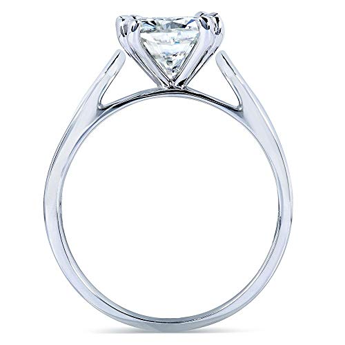 Kobelli Forever One (D-F) Colorless Moissanite Solitaire Ring 2 CTW 14k White Gold, Size 10