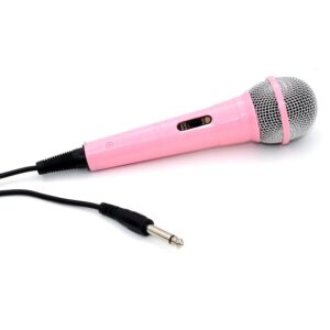 zramo pink color microphone for kids karaoke dynamic microphone for kids sing machine-works with the costco frozen machine