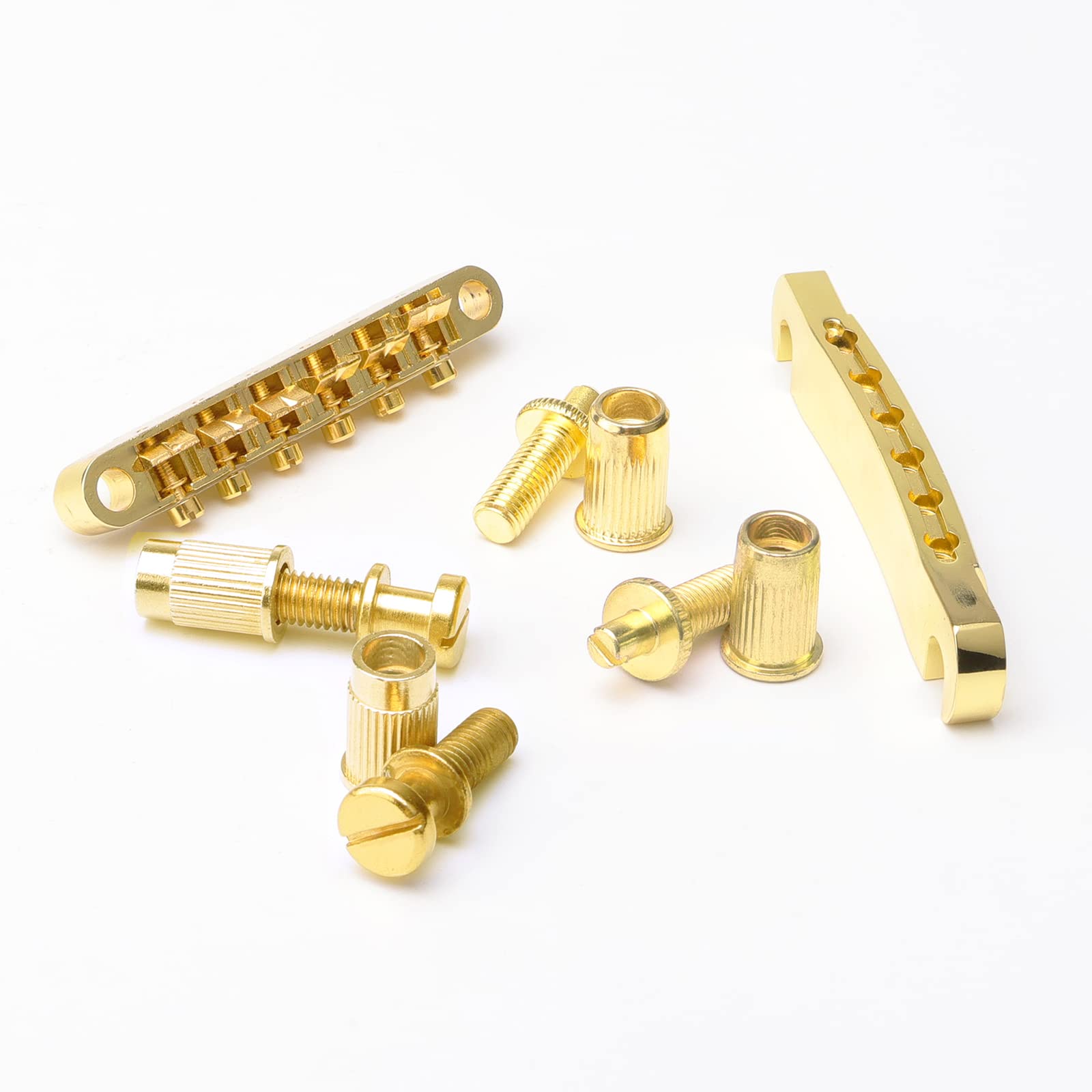 Set of Gold Tune-O-Matic Guitar Bridge Tailpiece for LP Electric Guitar Replacement Parts