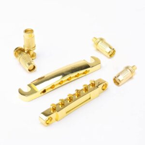 Set of Gold Tune-O-Matic Guitar Bridge Tailpiece for LP Electric Guitar Replacement Parts