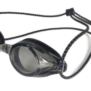 Resurge Sports Anti Fog Racing Swimming Goggles with Quick Adjust Bungee Strap (Black)