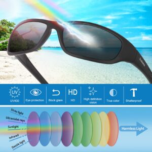 Duduma Tr8116 Polarized Sports Sunglasses for Baseball Cycling Fishing Golf Superlight Frame