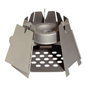 Vargo Titanium Converter Stove | Portable Stand-Alone Alcohol and Fuel Tab/Gel Stove | Convert Your Vargo Hexagon Wood Stove into a Complete Multi-Fuel Stove T-307