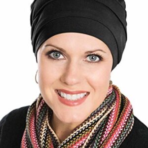 Comfort Cap-Caps for Women with Chemo Cancer Hair Loss Luxury Bamboo - Black