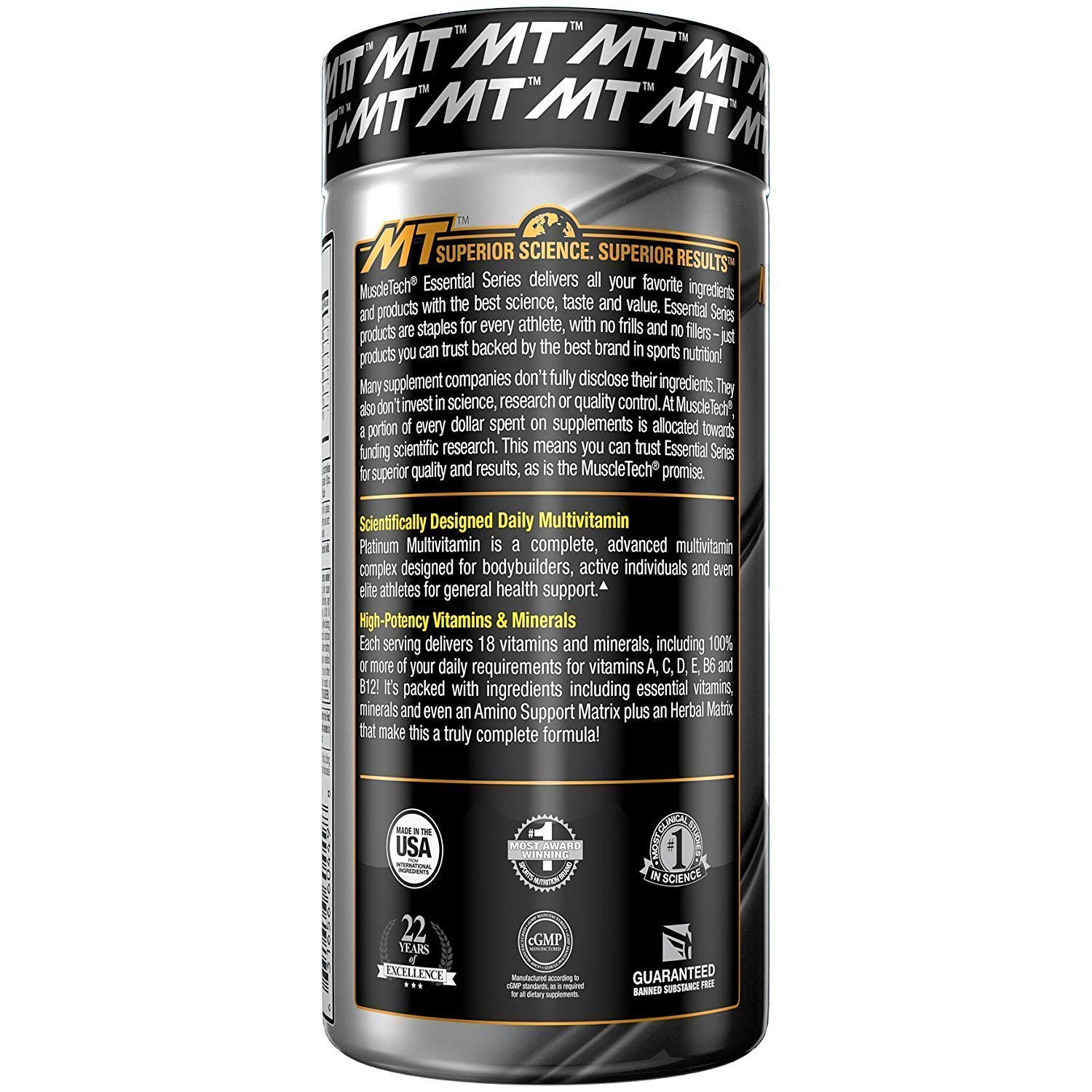 MuscleTech Platinum Multi Vitamin 90 Count (2 Pack)