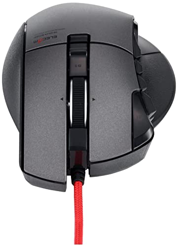 ELECOM Gaming mouse [DUX] Wired 14 button 3500dpi, Supports Hardware macro [Black] M-DUX50BK (Japan Import)