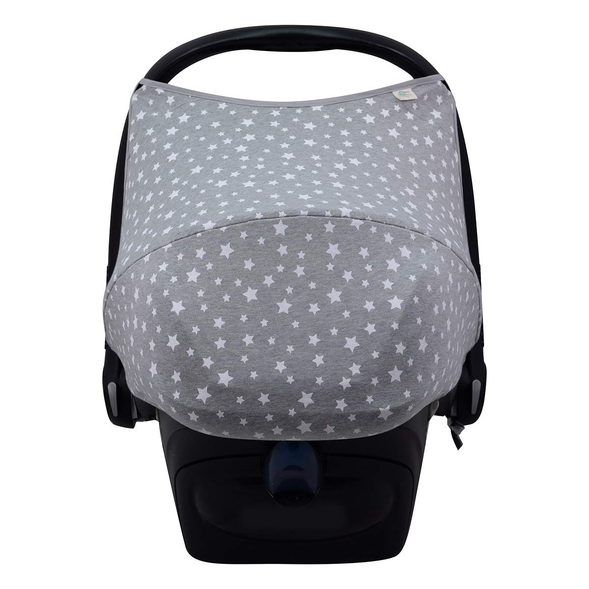 JYOKO KIDS Cotton Hood Canopy Compatible with Maxi COSI Cabriofix, Pebble (White Star)