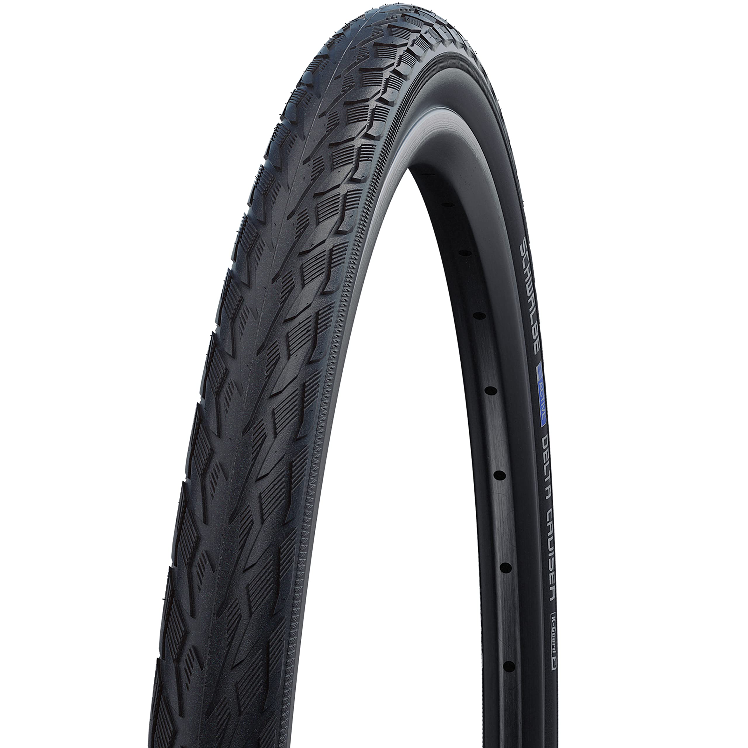 Schwalbe Bicycle Tire Delta Cruiser Plus 700x32 Black/Black/Ref Wire, 28" x 1.25" (11101076)