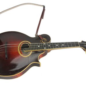 Walker & Williams M-41 Chestnut Brown Leather Mandolin Strap For A or F Types