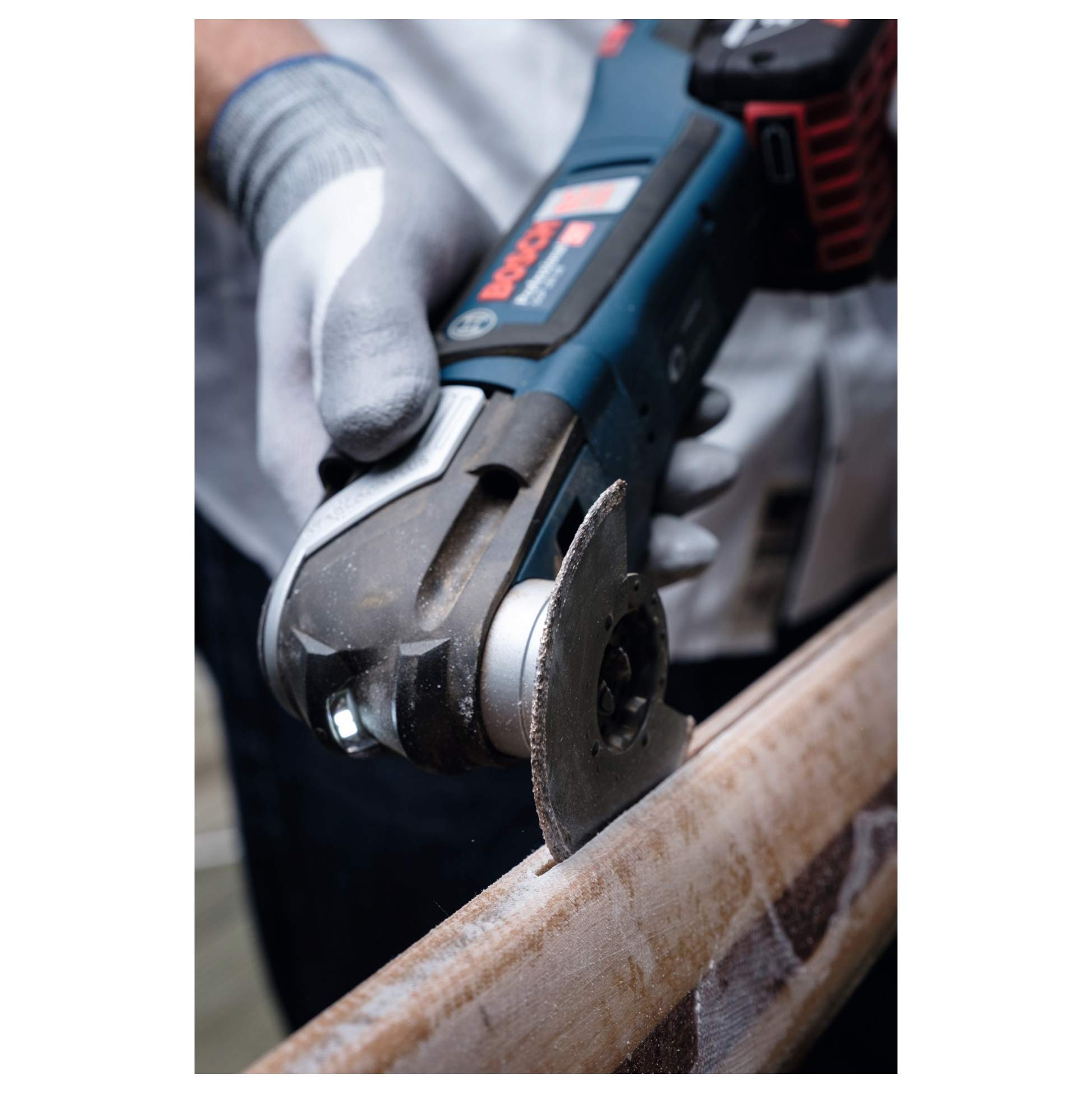 Bosch Professional Gop 18 V-28 Cordless Multi-Cutter + Paiz 32 Apb Starlockplus Bim Plunge Cut Saw Blade (Without Battery And Charger) - L-Boxx