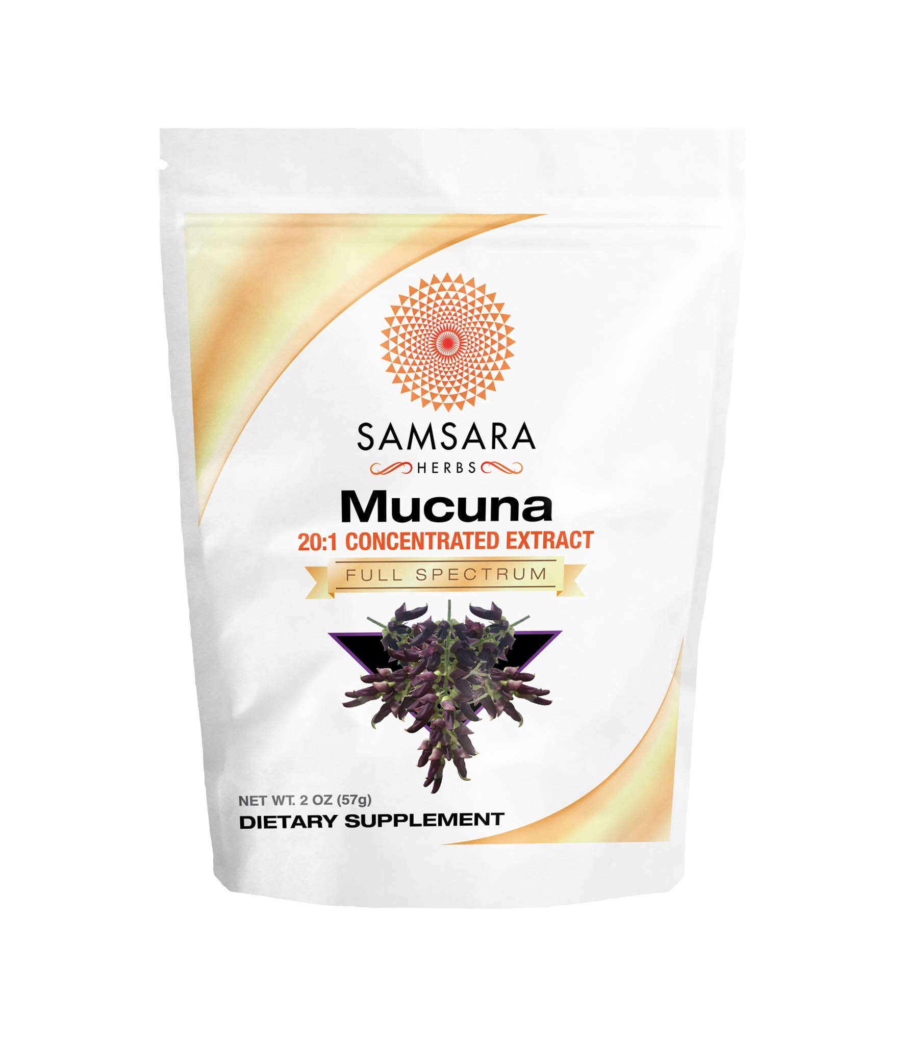 Samsara Herbs Mucuna Pruriens (2oz/57g) - Powder Extract from Velvet Beans