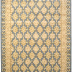 Unique Loom Edinburgh Collection Area Rug-Zinnia, 10 ft 6 in x 16 ft 5 in, Blue/Beige