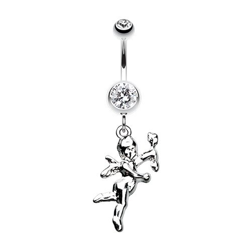 WildKlass Jewelry Cupids Love 316L Surgical Steel Belly Button Ring