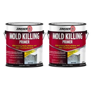 Rust-Oleum Zinsser 276087-4PK Mold Killing Primer, Quart, White, 4 Pack