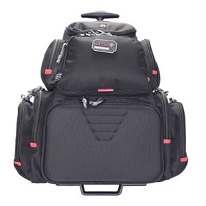 g5 outdoors g.p.s. gps-1711robp rolling handgunner backpack, black, small