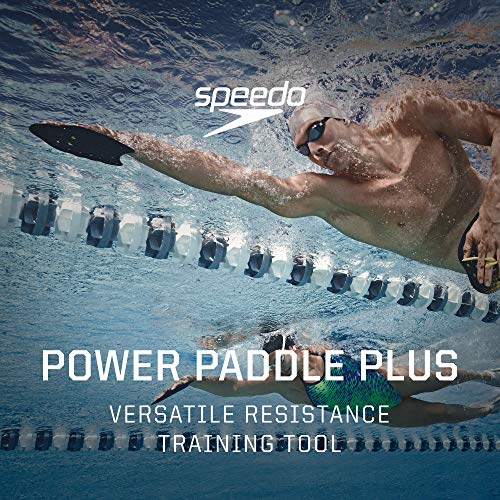 Speedo unisex adult Training Power Plus swimming hand paddles, Red, Medium US