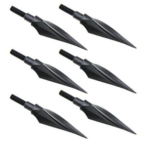 up100 6pcs steel traditional broadheads 150 grain spiral tips arrow points archery