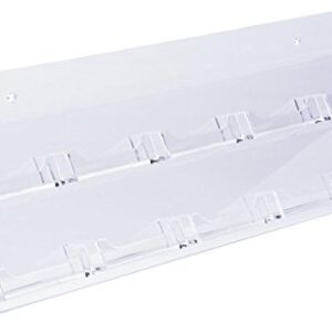 Displays2go BC10CL Tabletop or Countertop Business Card Rack, Slant Back Design with 10 Pockets, Clear