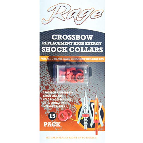 Rage 32700 High Energy Crossbow Shock Collars, Red, 100/125 gr.