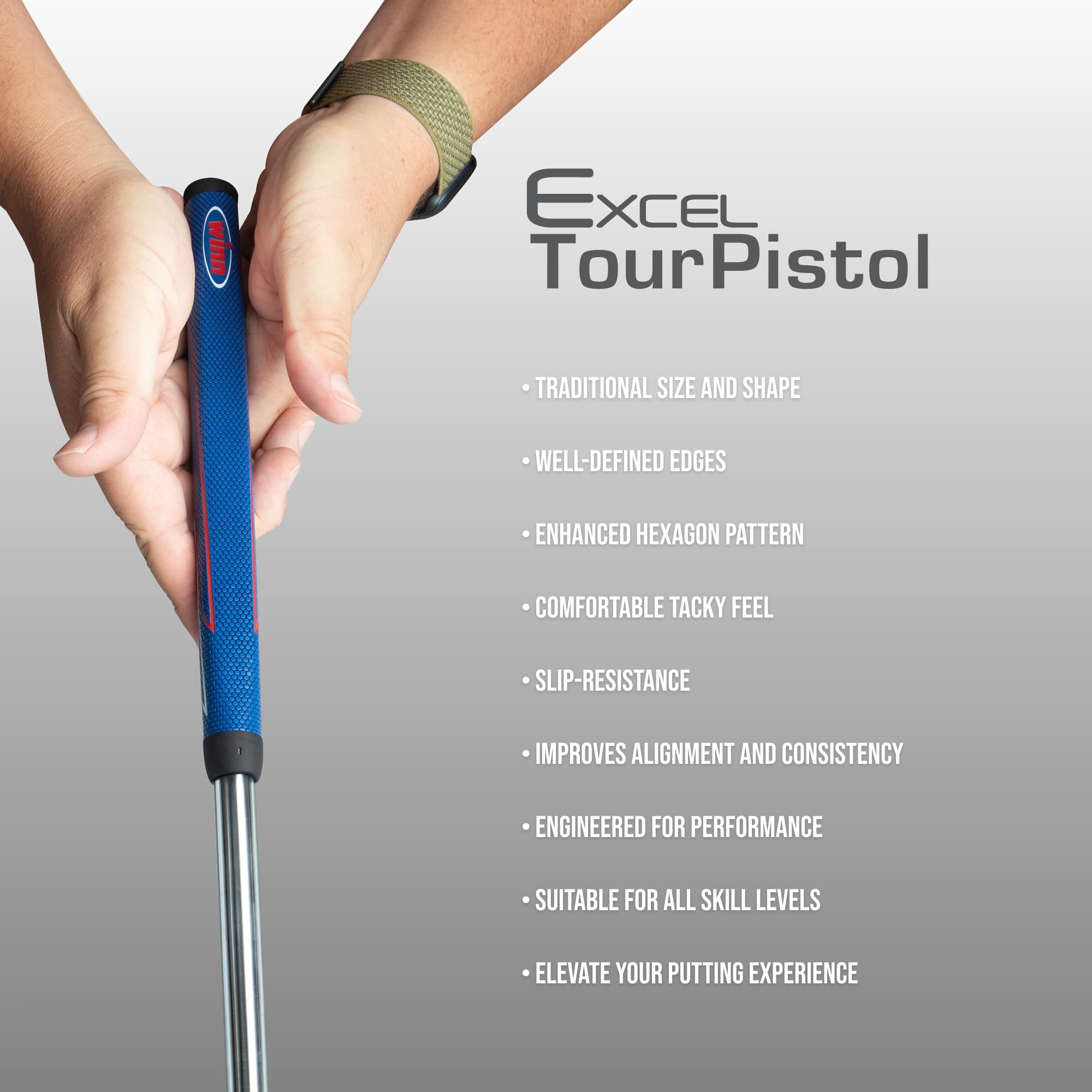 Winn 2016 Tour Pistol Blue Golf Putter Grip (