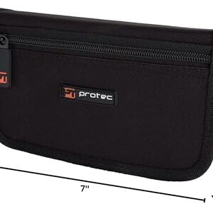 Protec Trumpet/Small Brass Multiple (4-Piece) Nylon Mouthpiece Pouch with Zipper Closure, Model A221ZIP,Black