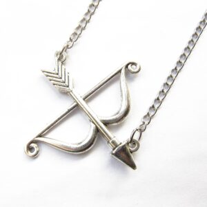 necklace Bow and Arrow, Archery Gift, Archery, Arrow and Bow Archery Charm Pendant