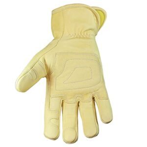 Youngstown Glove Leather Ground Utility Gloves for Men - Kevlar Lined - Cut, Puncture, Flame Resistant, Arc Rated, - Tan, X-Large