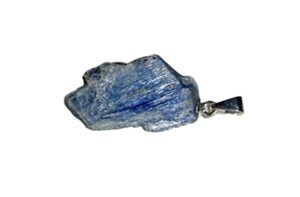 sublime gifts 1pc raw blue kyanite with mica rough natural premium quality free form pendant with bail loop