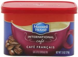 Maxwell House International Cafe 4-Can Variety Bundle includes 1-Can Cafe Francais, 7.6 oz + 1-Can French Vanilla, 4 oz + 1-Can Vanilla Caramel, 8.7 oz + 1-Can Cafe Vienna, 9 oz