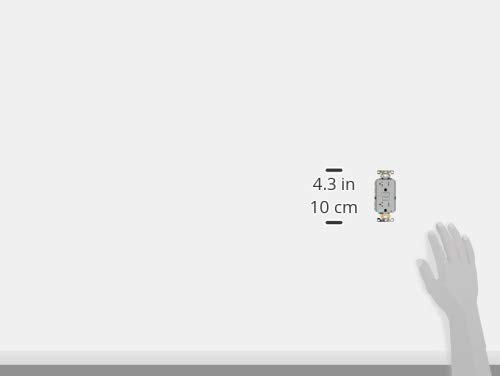Leviton G5362-WTG 20A-125V Extra-Heavy Duty Industrial Grade Weather/Tamper-Resistant Duplex Self-Test GFCI Receptacle, 1.74 x 1.36 x 4.05 inches, Gray, 20-Amp