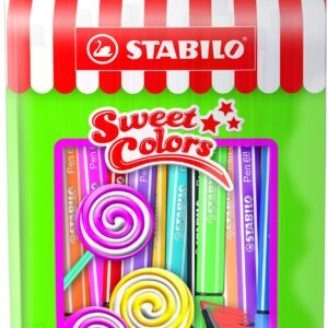 STABILO Pen 68 Mini Sweet Colors Premium Felt-Tip Pens - Assorted Colours, Pack of 15