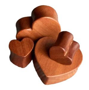 lobal domination pair of heart organic red cherry wood ear plugs earlets gauges (1/2" (12mm))