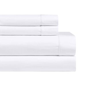 Royal Hotel Bedding Luxury Heavyweight 1000 Thread Count 4pc Bed Sheet Set 100% Cotton Material, Cool - Durable, Soft and Breathable Deep Pocket Sheets in King Size, White