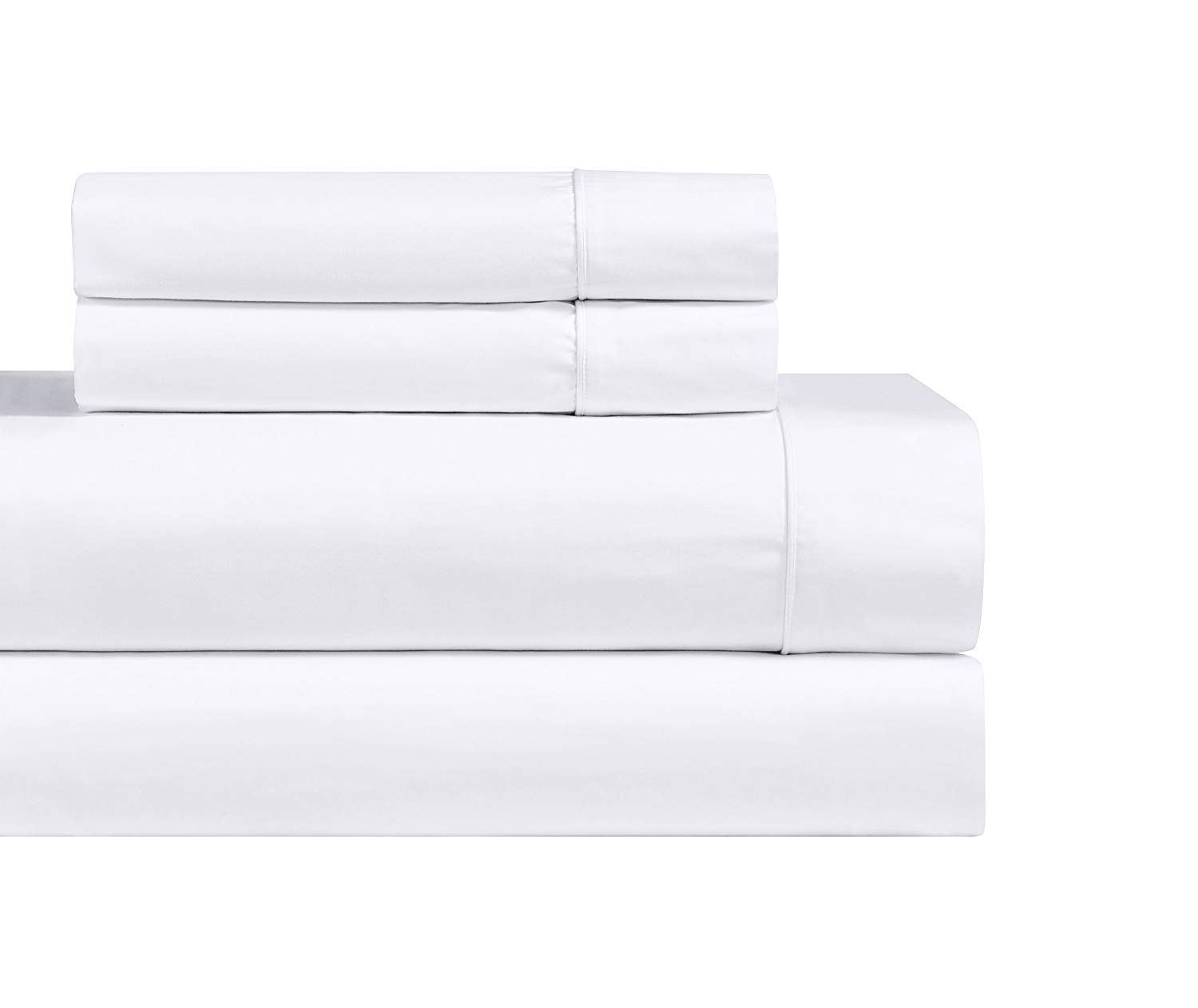 Royal Hotel Bedding Luxury Heavyweight 1000 Thread Count 4pc Bed Sheet Set 100% Cotton Material, Cool - Durable, Soft and Breathable Deep Pocket Sheets in King Size, White