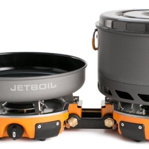 Jetboil Genesis Basecamp Backpacking and Camping Stove Cooking System with Camping Cookware