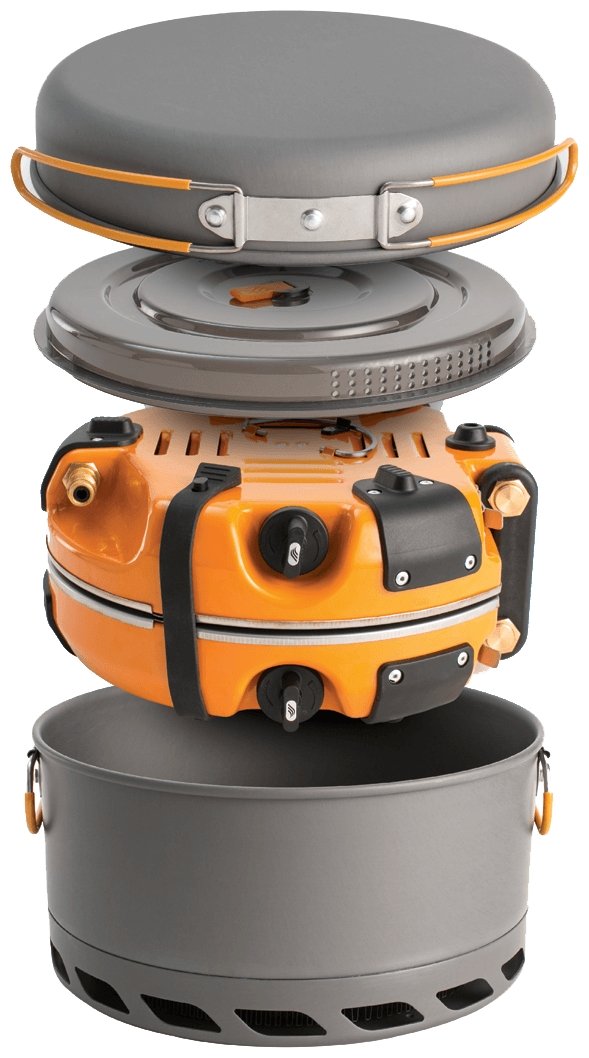 Jetboil Genesis Basecamp Backpacking and Camping Stove Cooking System with Camping Cookware