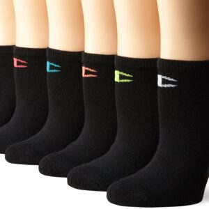 Champion womens Double Dry 6-pack Performance No Show Liner Socks, Black Assortment, 5-9 US