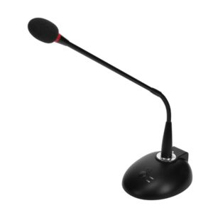 Monoprice Commercial Audio Desktop Paging Microphone with On/Off Button (No Logo),Black