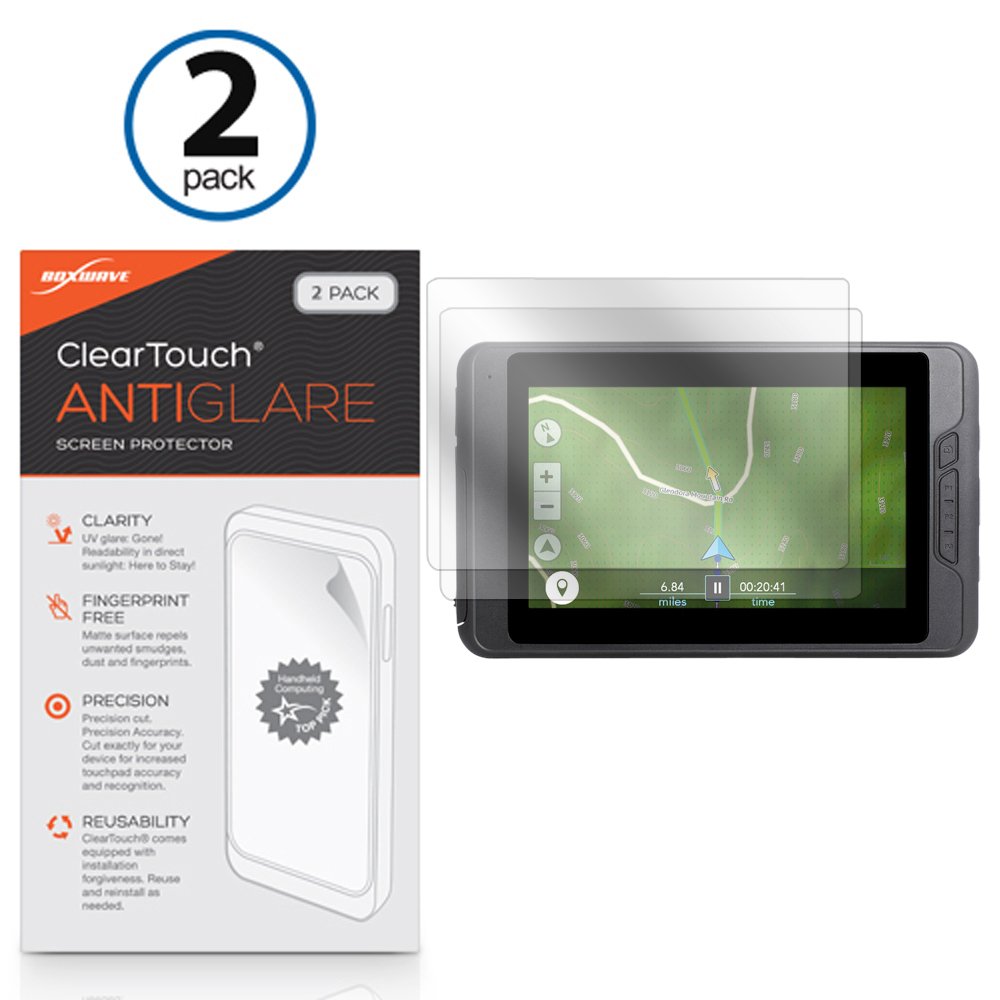 BoxWave Screen Protector Compatible With Magellan eXplorist TRX7 - ClearTouch Anti-Glare (2-Pack), Anti-Fingerprint Matte Film Skin for Magellan eXplorist TRX7