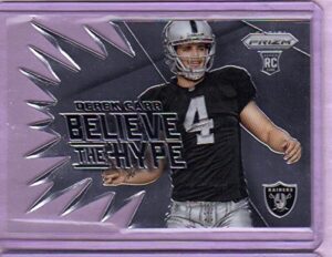 2014 panini prizm believe the hype #15 derek carr - die cut