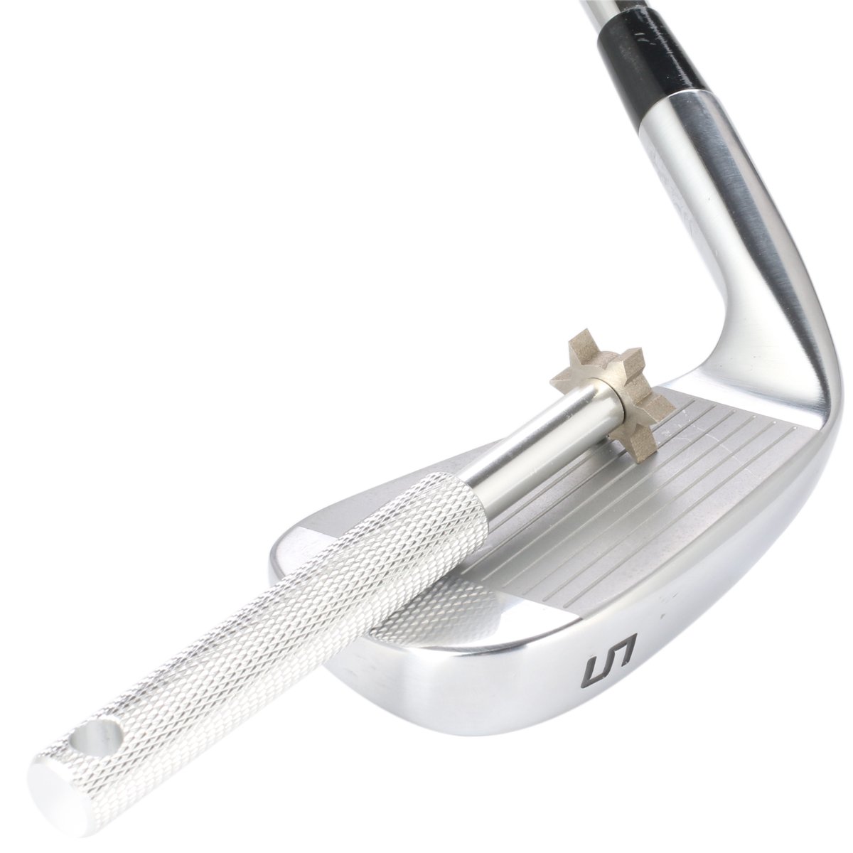 Golf Club Groove Sharpener with 6 Heads - Ideal for Optimal Backspin and Ball Control - Perfect Tool for all Irons - Pitching, Sand, Lob, Gap, and Approach Wedges and Utility Clubs