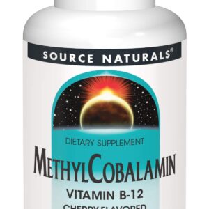 Source Naturals MethylCobalamin Vitmain B-12 Cherry-Flavored, 1 mg - 240 Lozenges