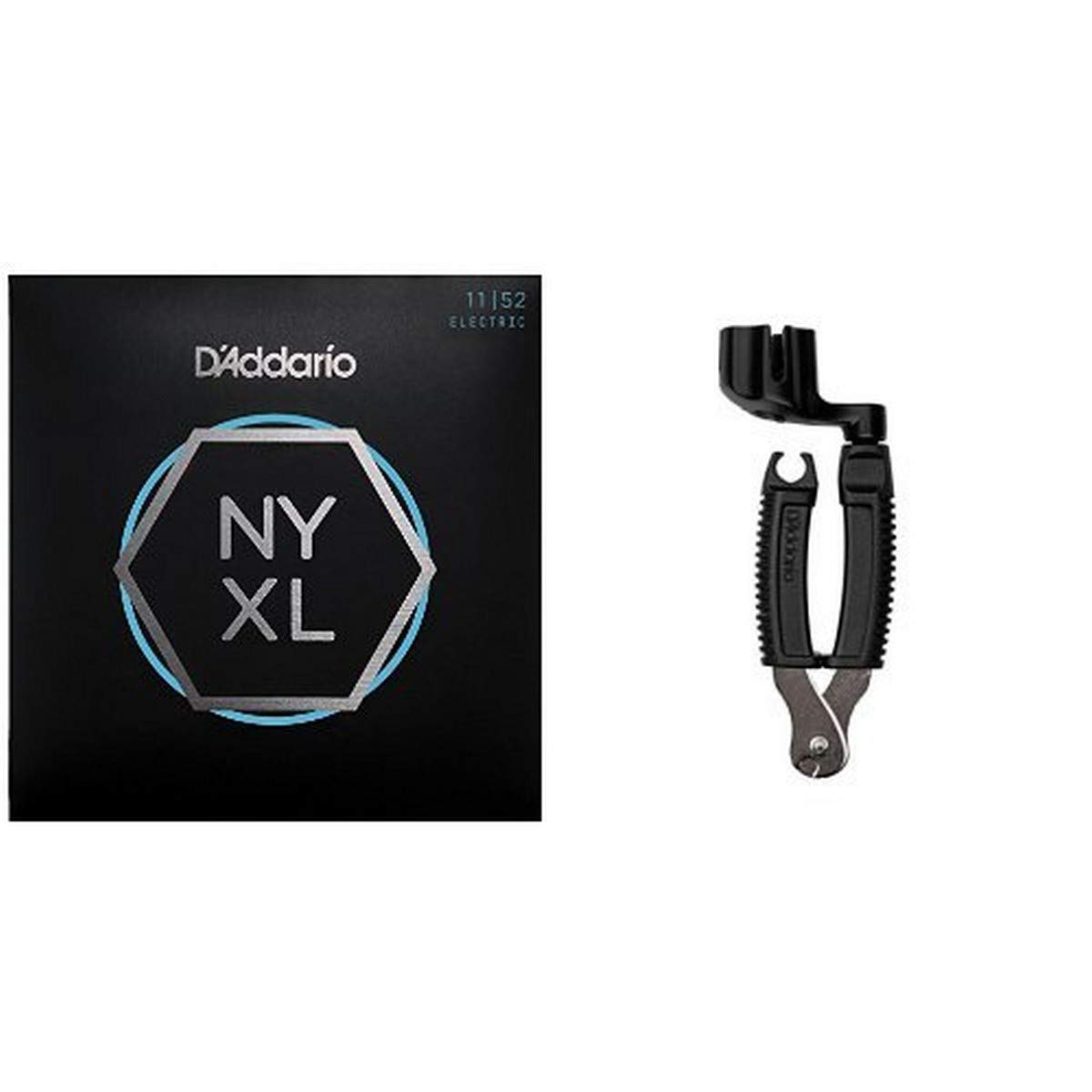 D'Addario NYXL1152 Electric Guitar Strings, Medium Top/Heavy Bottom, 11-52 and Pro-Winder String Cutter Bundle