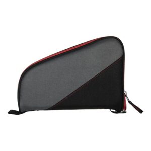 Allen Company Ruger Tucson Handgun Case - Fits Most Auto-Loaders and Revolvers with Barel Lengths up to 4" and 2" - Gun Storage Accessory with Lockable Zipper - Black/Gray/Red