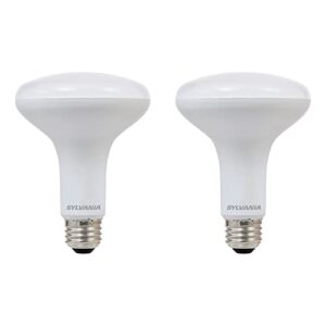 SYLVANIA LED Flood BR30 Light Bulb, 65W Equivalent Efficient 9W, 10 Year, 650 Lumens, Dimmable, 2700K, Soft White - 2 pack (73954)