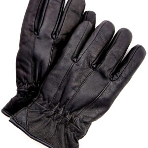 Riparo Mens Genuine Leather Insulated Winter Gloves (Large, Black)