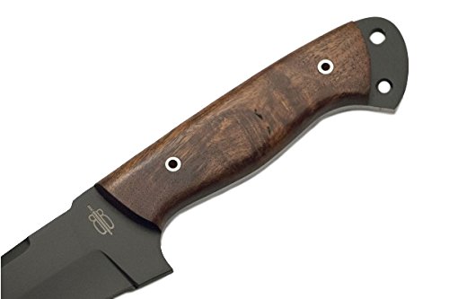 BUCKNBEAR KNIVES Best Hunting Knife – Hunting Knife and Sheath Custom Handmade High Carbon Black Fixed Blade Fishing Filet Knife (Burlwood handle) – BucknBear