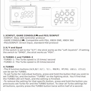 Mayflash F300 Arcade Fight Stick Joystick for Switch, Xbox Series X, PS4,PS3, Xbox One, Xbox 360, macOS, Windows, Steam Deck, NeoGeo mini, NeoGeo Arcade Stick Pro