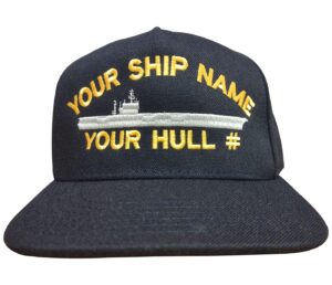 custom embroidered navy ship usa-made ball cap